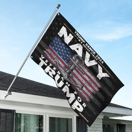 Navy Veterans for Trump 2024 Flag – Anchored in Patriotism!