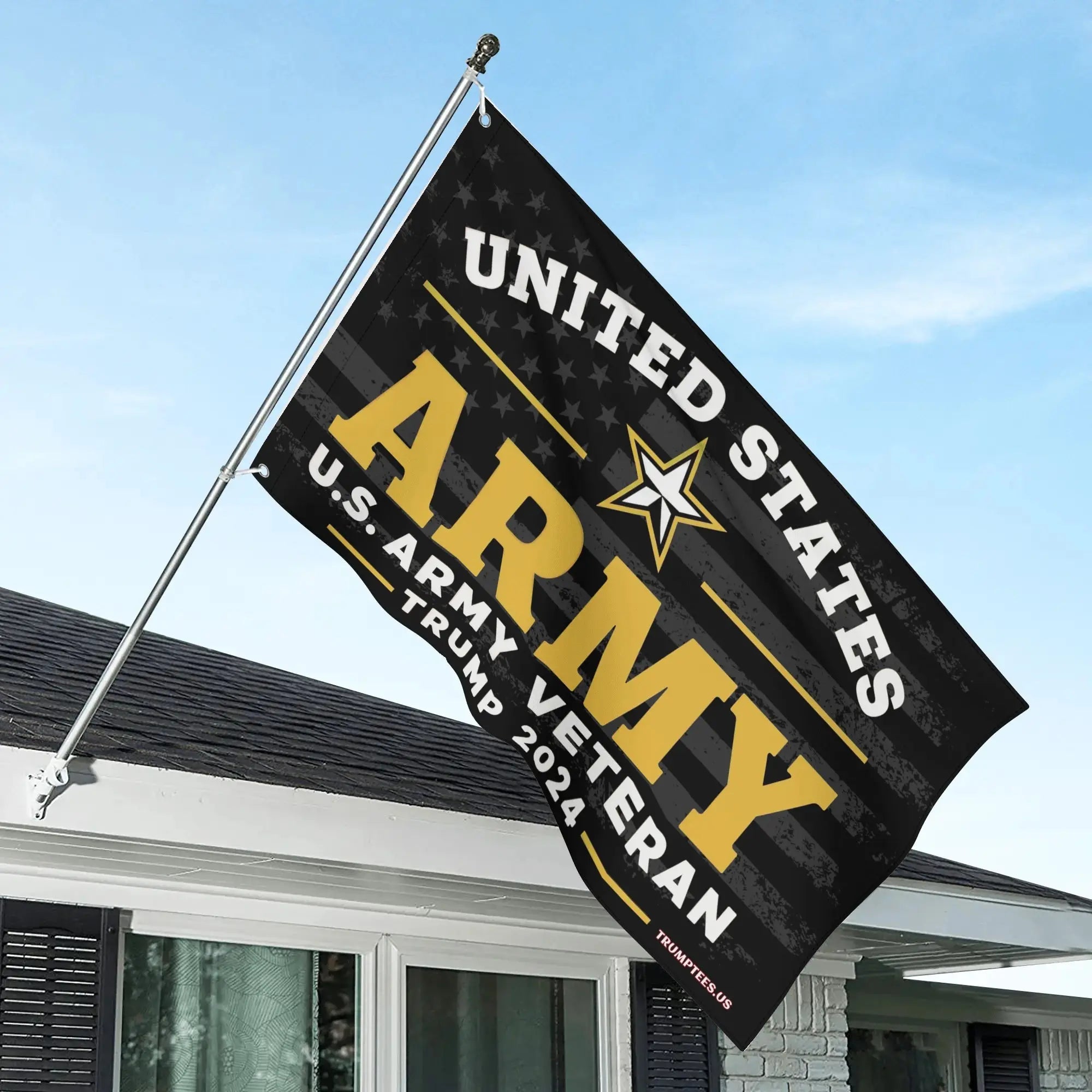 U.S. Army Veteran Trump 2024 Flag – Proudly Serve, Proudly Support!