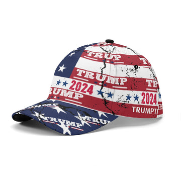 TRUMP 2024 AMERICAN FLAG All-over Print Baseball Cap