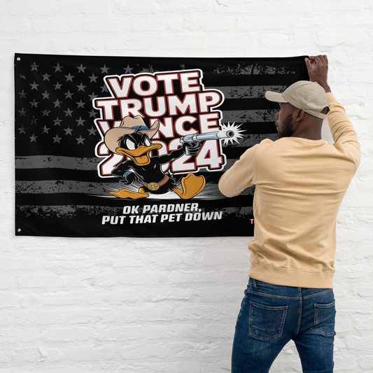 Trump-Vance 2024 ‘Put That Pet Down’ Flag – Patriotic Edition