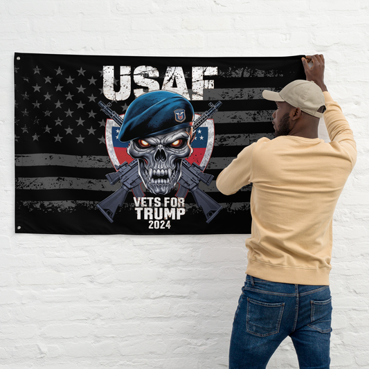 USAF Vets for Trump 2024 Flag – Stand Strong with Patriotism