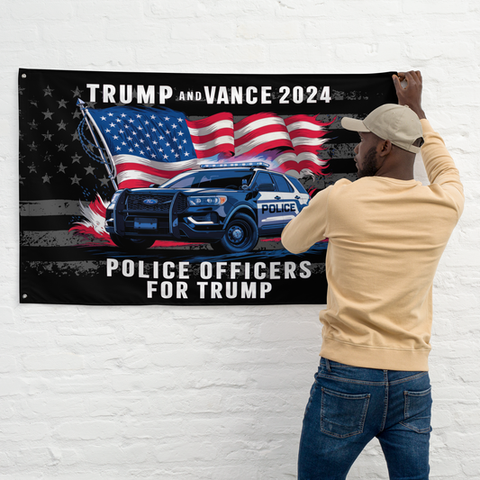 Police Officers for Trump 2024 Flag – Honoring Those Who Serve