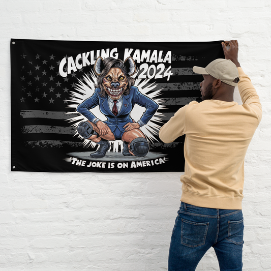 Cackling Kamala 2024 Flag – The Joke is on America!