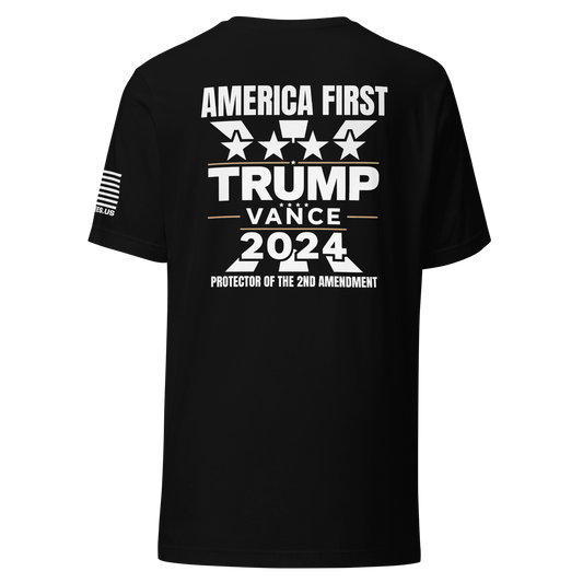 TRUMP VANCE 2024 Patriotic Firearm T-Shirt