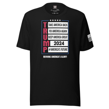 TRUMP 2024" T-shirt AMERICA'S FUTURE