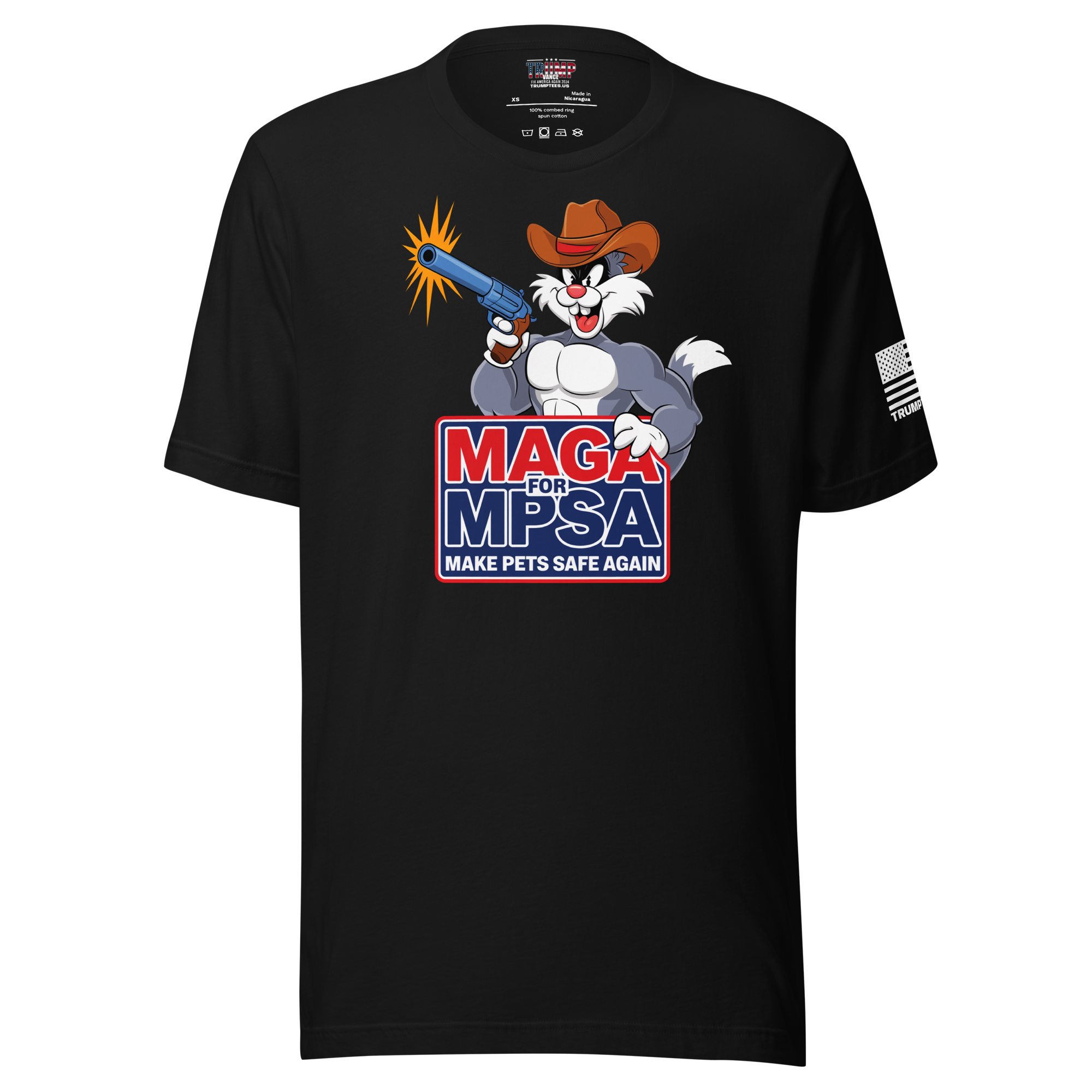 MAGA for MPSA - Save America's Pets T-shirt: Front and Back Design Unisex t-shirt